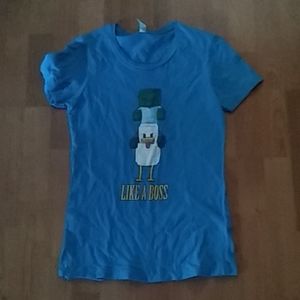 Blue Minecraft t-shirt